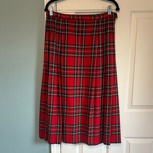 Vintage Pendleton Red Plaid Women's Skirt